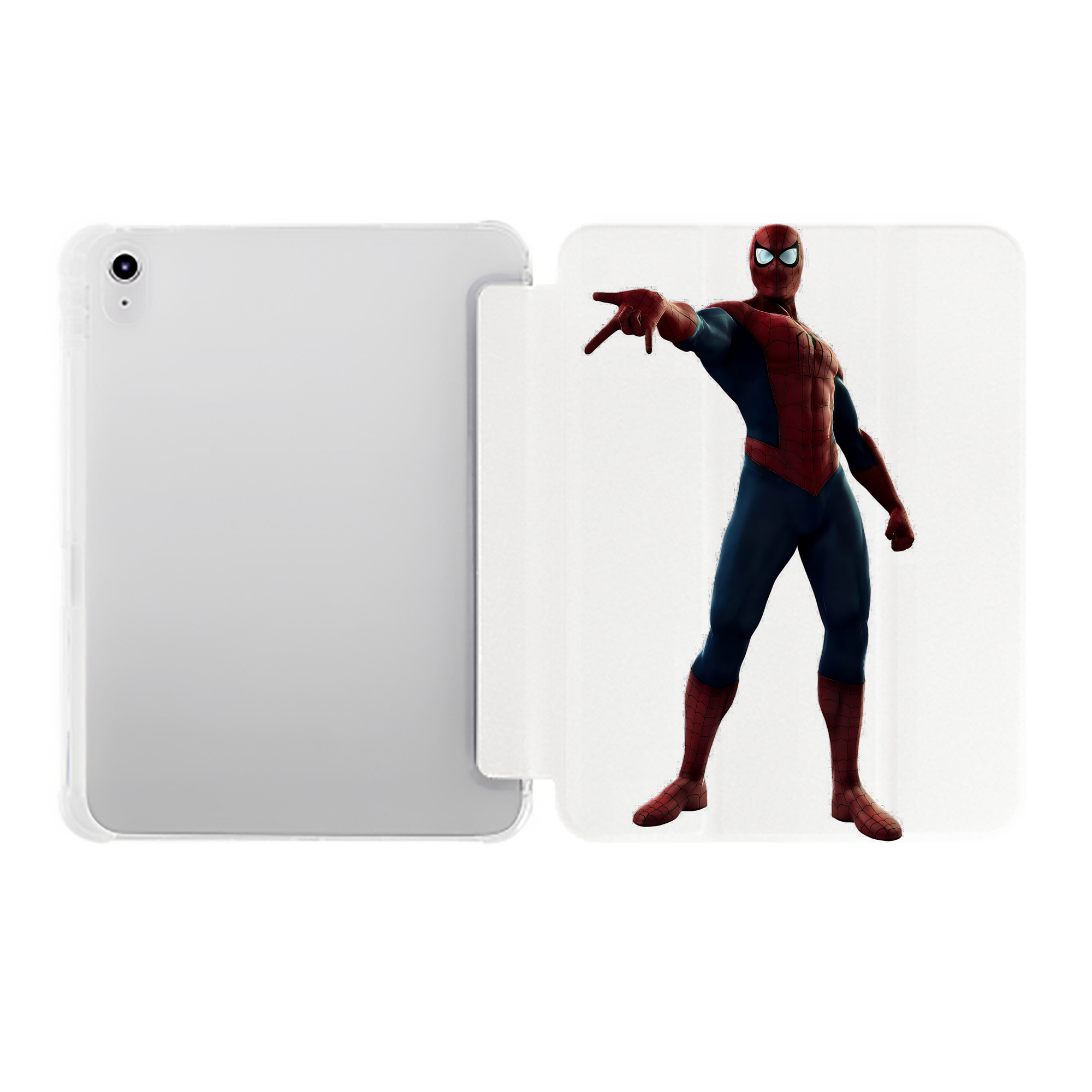 （画像用） Spider Man スパイダーマン IPad ケース ペン収納付き 三つ折りスタンド PUレザー×シリコン 対応機種9.5/10.5/10.9インチ